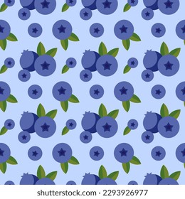 Seamless pattern with wild berries. Vector illustration of summer berries for textiles and backgrounds