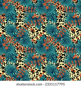 seamless pattern of wild floral. good for textile fabric or wall background