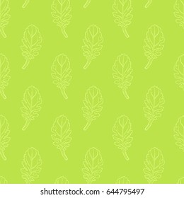 Seamless pattern with wild herb leaves/ Hand drawn field plants background/ Vector illustration