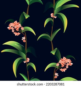 Seamless pattern with wild osmanthus