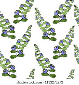Seamless pattern with wildflowers. Infinite texture for the design of the season. Paper, textiles, packaging. Handmade. Vector illustration
