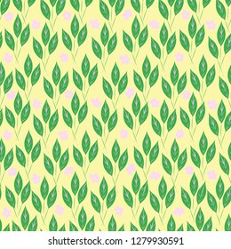 Seamless pattern with wildflowers. Infinite texture for the design of the season. Paper, textiles, packaging. Handmade. Vector illustration. Floral ornament.
