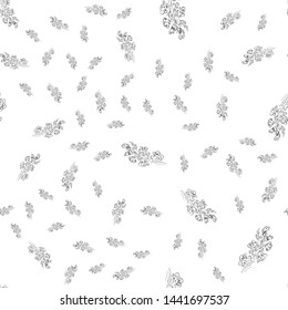Seamless pattern with wildflowers on white background for print design. Print, design element. Seamless floral pattern. Fashion vector illustration. Summer background.