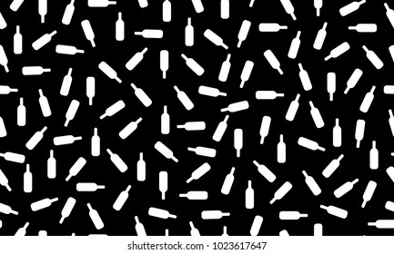 Seamless pattern with wine bottles