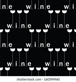 seamless pattern with  wine sign