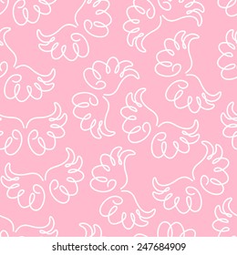 Seamless Pattern With Wing Icons