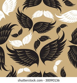 Seamless pattern with wings