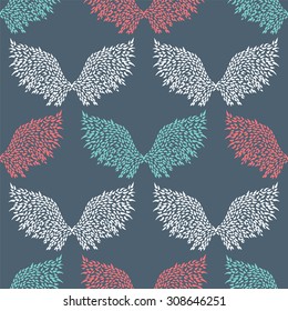 Seamless pattern with wings.