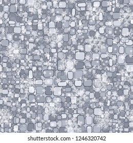 Seamless pattern. Winter camouflage decorated with snowflakes.
