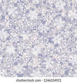 Seamless pattern. Winter camouflage. Symbolic snowfall.