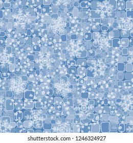Seamless pattern. Winter camouflage. Symbolic snowfall.