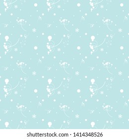 Seamless pattern winter christmas background. with pine branches.