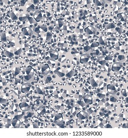 Seamless pattern. Winter colors. Broken pentagons. Camouflage style.