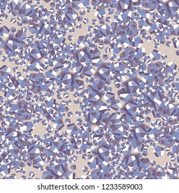 Seamless pattern. Winter colors. Broken pentagons. Camouflage style.