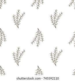 Seamless pattern with winter elements. Christmas background. Colorful vector illustration.