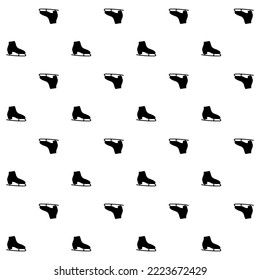 Seamless pattern with winter Winter figure skates. vector illustration