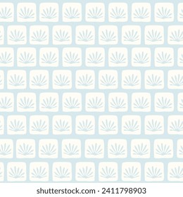 Plantas inmaculadas de invierno sin foco. Hielo cubos de invierno impreso. Dibujo de doodle minimalista.