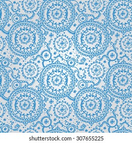 Seamless pattern with winter hand drawn ornament, can be used for christmas decoration, vector illustration