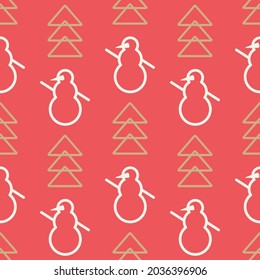 Seamless pattern with winter holiday icons