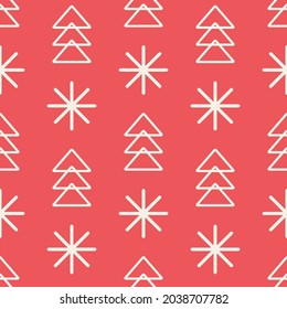 Seamless pattern with winter holiday icons