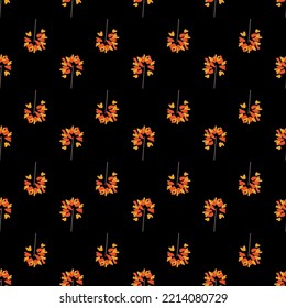 Seamless pattern for the winter holiday season. Decorative background with New year or Christmas elements. Vector illustration. 