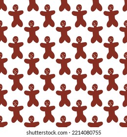Seamless pattern for the winter holiday season. Decorative background with New year or Christmas elements. Vector illustration. 