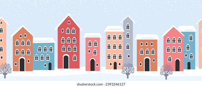 Paisaje de invierno sin problemas, Año Nuevo de Navidad