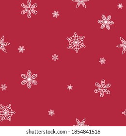 seamless pattern winter mood snowflakes