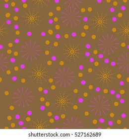 Seamless pattern of winter motifs, snow.
