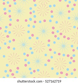 Seamless pattern of winter motifs, snow.