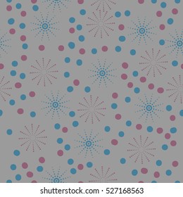 Seamless pattern of winter motifs, snow.