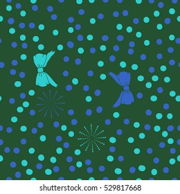 Seamless pattern of winter motifs, snow.
