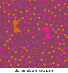 Seamless pattern of winter motifs, snow. 