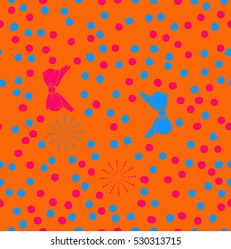 Seamless pattern of winter motifs, snow. 