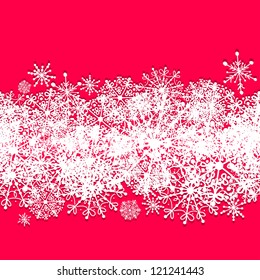 Seamless pattern with winter snowflakes for your design