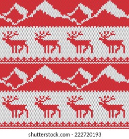 Seamless pattern with winter sweater design