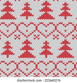 Seamless pattern with winter sweater design
