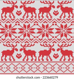 Seamless pattern with winter sweater design