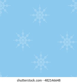 Seamless pattern. Winter texture with snowflakes. Vector illustration
