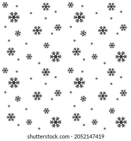 Seamless pattern winter theme with snow. Print for various design needs.