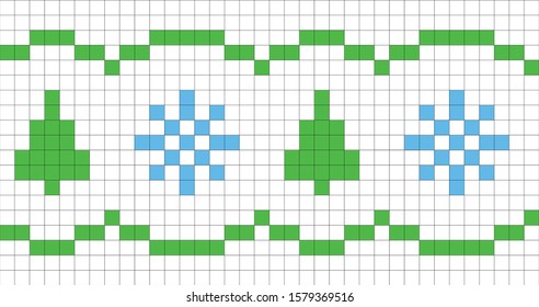 seamless pattern winter vector border.