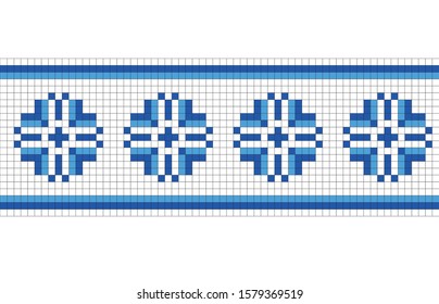 seamless pattern winter vector border.