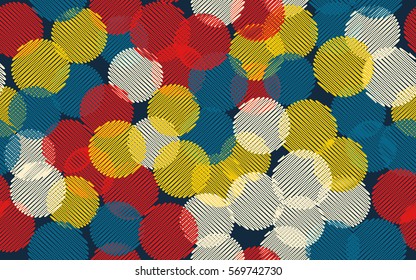 Seamless pattern. Wire wheels. The shaded circle. Random order. Chaotic spread. Fashion camouflage.