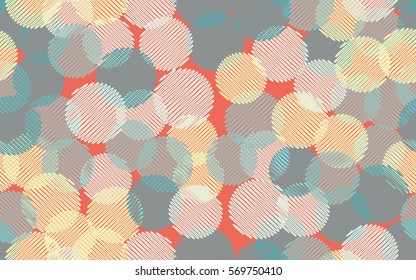 Seamless pattern. Wire wheels. The shaded circle. Random order. Chaotic spread. Fashion camouflage.