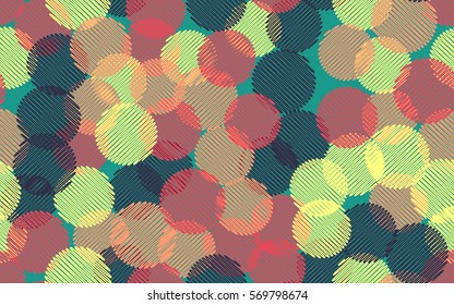 Seamless pattern. Wire wheels. The shaded circle. Random order. Chaotic spread. Fashion camouflage.