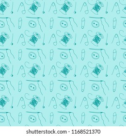 seamless pattern wirh sew objects