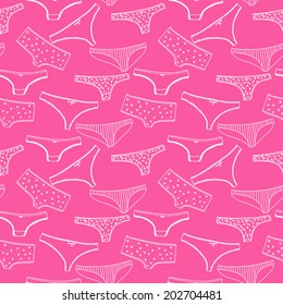 Seamless pattern wirh underclothes panties