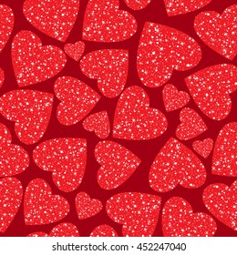 seamless pattern wish hearts Valentine design. Design template for holiday and wedding card, wallpaper, background. pattern for girl 