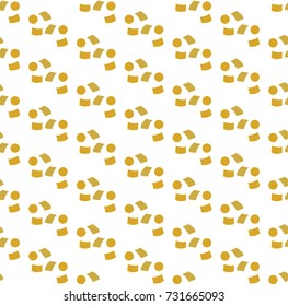 Seamless pattern wit golden confetti