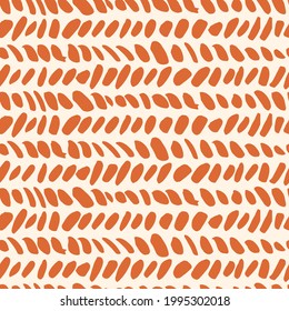 Seamless pattern witn abstract shapes.  Polka dot texture. Hand drawn vector illustration. Trendy texture for print, textile, packaging.